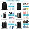 4/6pcs Compressible Packing Travel Storage Bag Cubes Waterproof Suitcase Nylon Portable With Handbag Luggage Organizer Ryanai