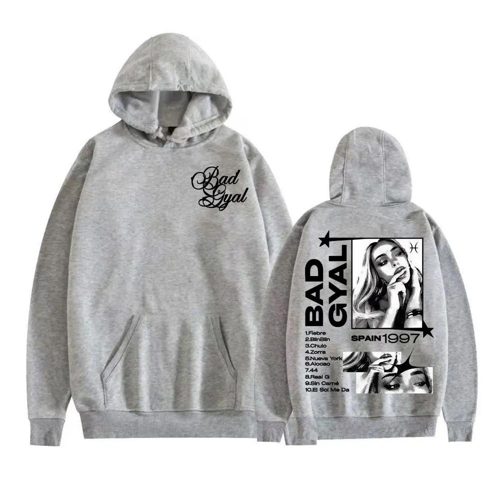 Singer Bad Gyal Album Tour Graphic Hoodie Harajuku Hip Hop Street Sweatshirts Casual Comfort Men Women Oversized Hoodie