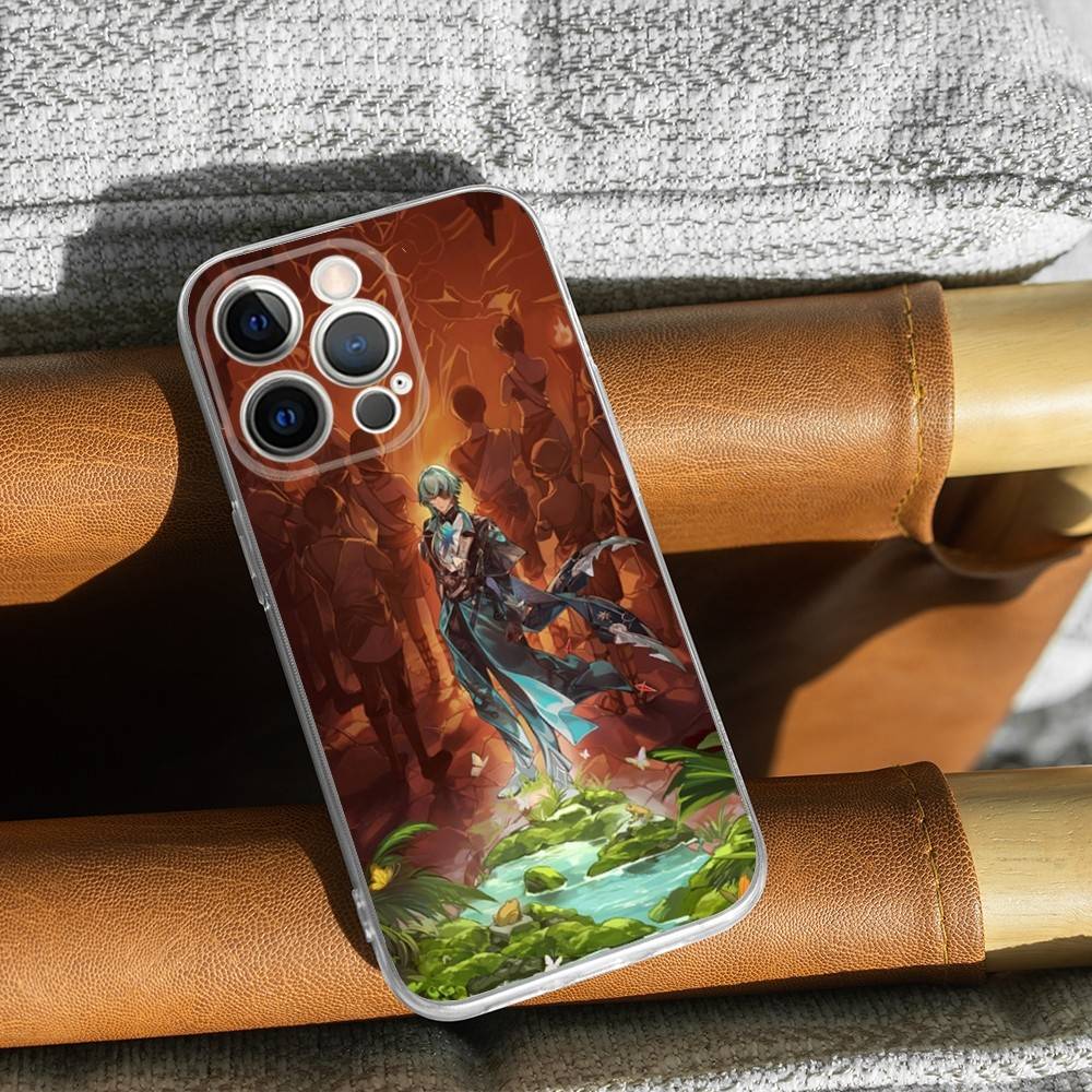 

H-Honkai Star Rail Чехол для телефона Anaxa Для iPhone 16,15,14,13,12,11 Pro,Max,Plus,X,XS,XR,SE,Mini Прозрачный Силиконовый Мягкий iPhone12
