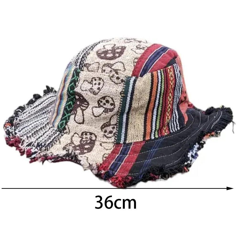 Patchwork Fedorahats with Hidden Hippie Mushroom Straw Cap Creativity PocketPatchworks Hats