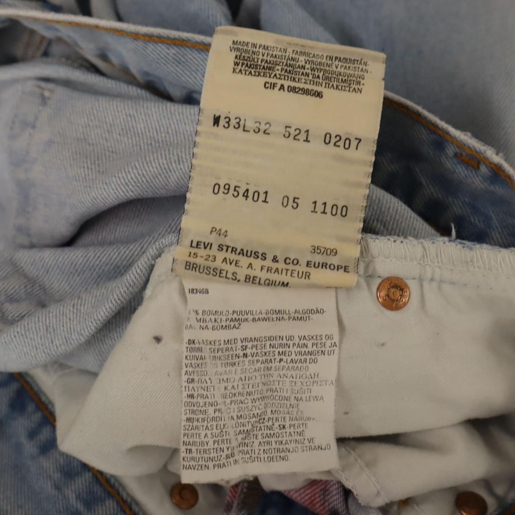 Levi's 521 Denim pants W33 Wash blue jeans Men's Used