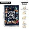 Autumn Book & Candle Fleece Blanket "Just One More Chapter" Literary Throw Blanket Soft Cozy for Fall Reading Nooks & Home Decor