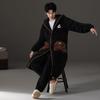 Teen men's pajamas autumn and winter 1011 new plush nightgown coral fleece thickened two-piece set loungewear