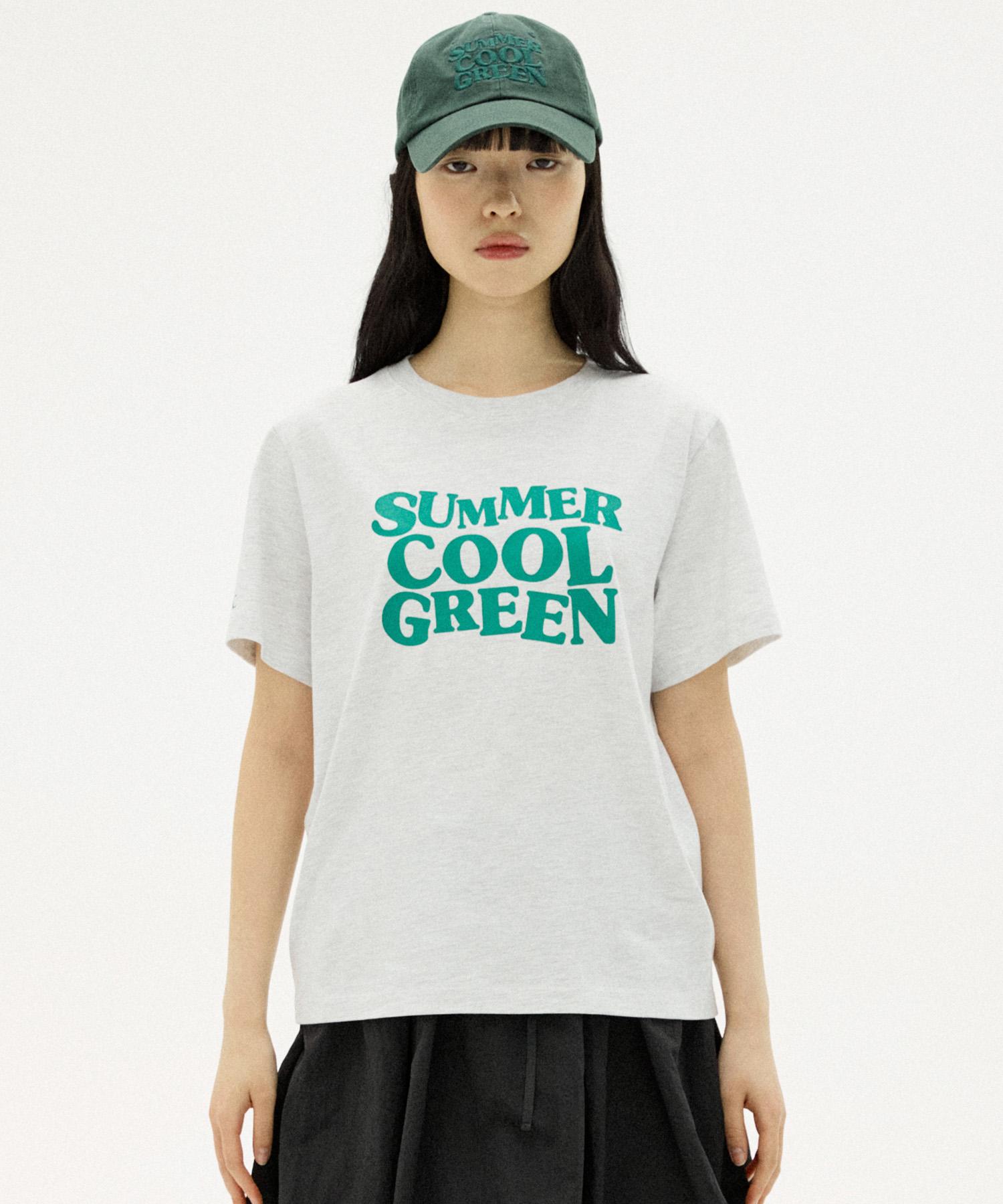 Oioi Collection Personal Color Lettering T-Shirt [Melange Grey] Xs