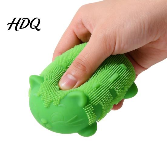 Cat Stress Ball Mini Fuzz Squeeze Toy Relief Fuzzy Fidget Animal Focus Aid Relaxation Anxiety Relieving Office Desk