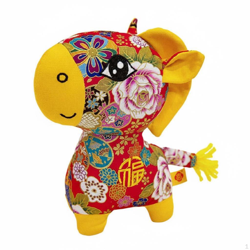 Horse Year Festivity Stuffed Animal Festive Design Chinese Doll Super Soft Cuddly
