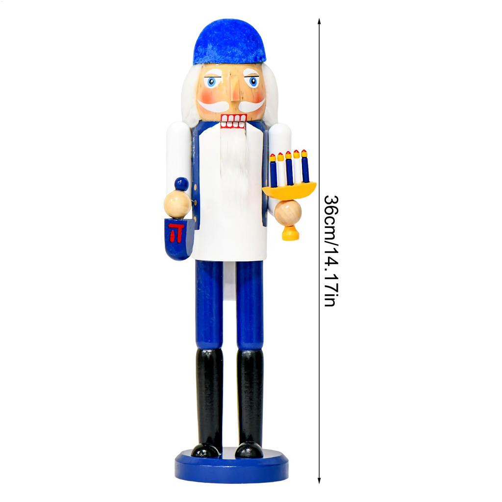 Nutcracker Christmas Decor Decorative Nutcracker 14inch Wooden Figurine Decoration For Indoor Outdoor Home Porch Party Family