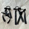 1pc-2pcs Set Ballet Ribbon Rubber Band Black and White Retro Ribbon Bow Hair Band Streamer Braided Hair Double Ponytail Hair