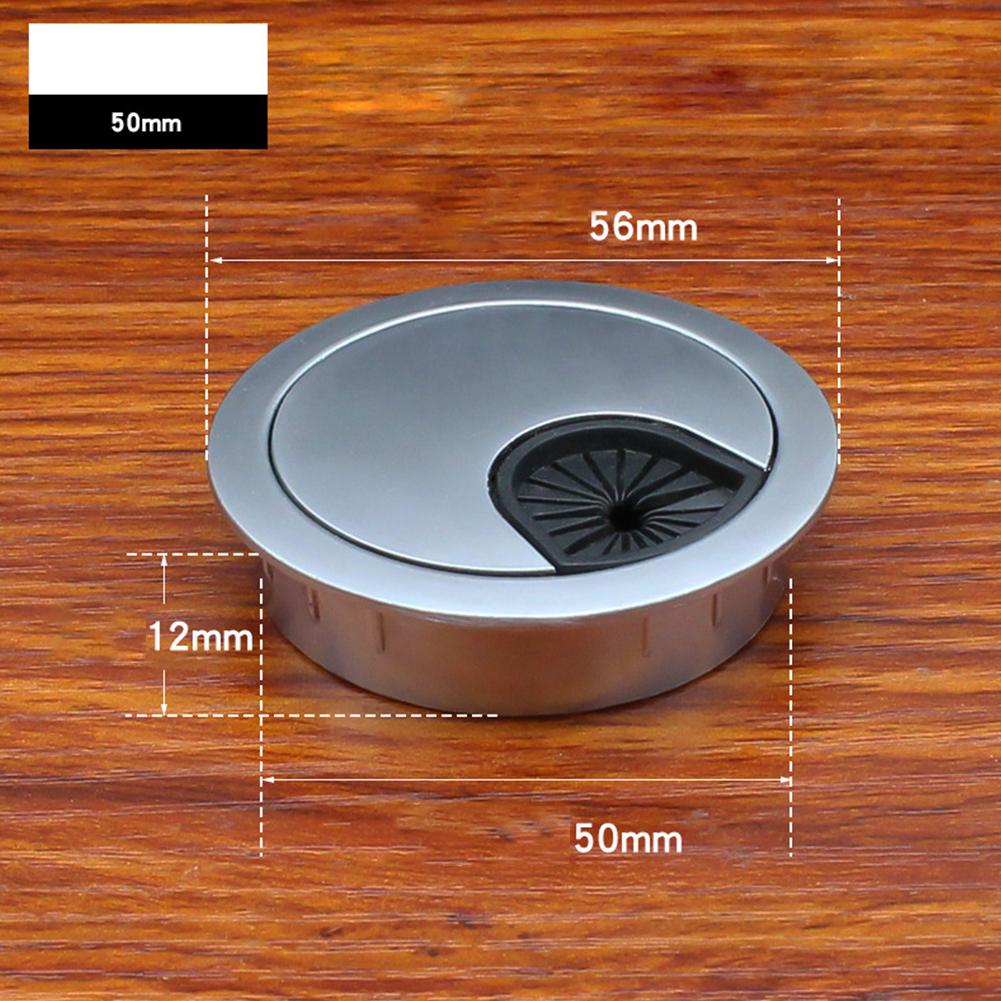 Zinc Alloy Cable Hole Cover 50mm/60mm/80mm Computer Metal Grommet Desk Table Cable Tidy Outlet Wire Cover For Home Office