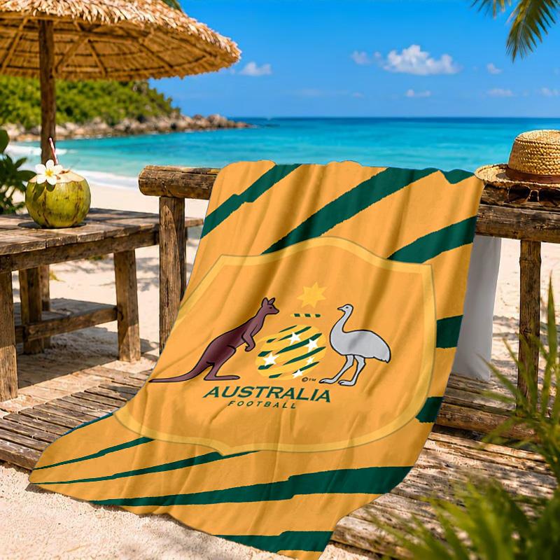 Australia Herb godło Ręcznik plażowy, Szybkoschnący, Łatwy w pielęgnacji, Odpowiedni zarówno do fitnessu, jak i na wakacje na plaży, Niezbędny sportowy