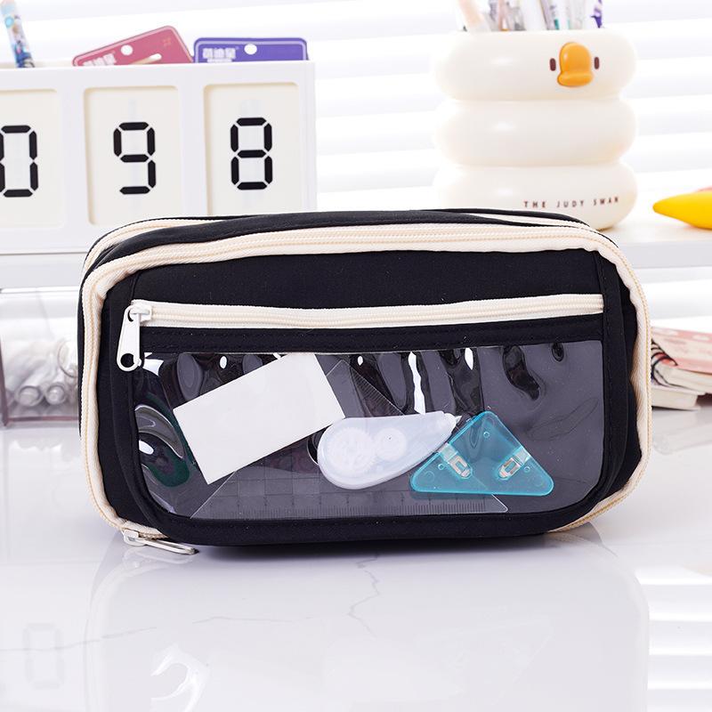 New Transparent Pencil Case, Nine-layer Panda Pencil Case, Large-capacity Stationery Case, High-value Pencil for Junior High School Students and Girls