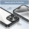 For iPhone 16 Pro Phone Case WANLONFENG XC Series TPU Acrylic Cover with Tempered Glass (Big Lens Hole)
