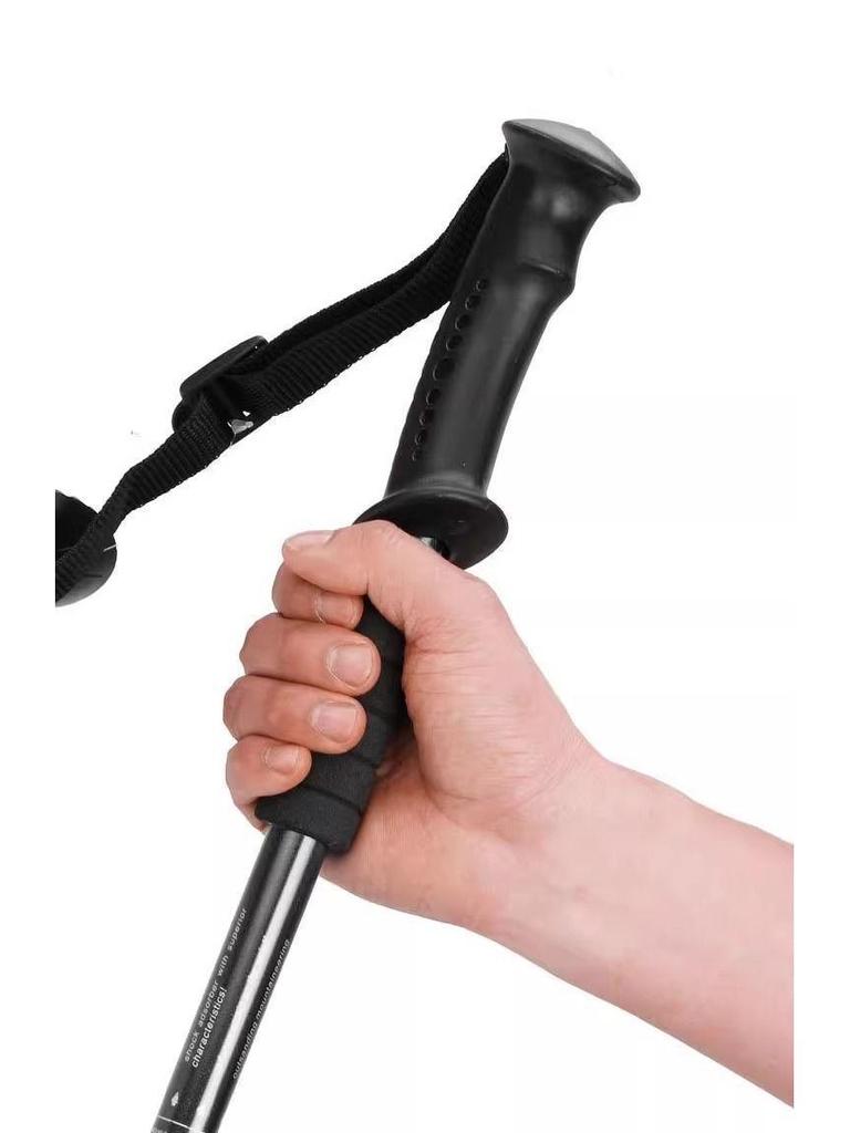 Bastones de Trekking Plegables Telescópicos - Antideslizantes, Ultraligeros para Hombres y Mujeres. Equipo de Senderismo Portátil y Duradero para Exteriores.