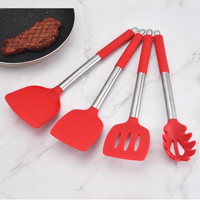 Pipe Handle Silicone Kitchenware 7-piece Set, Household Cooking Spoon Combination, New Silicone Kitchenware Set