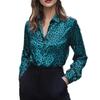 European and American temperament commuter printed long-sleeved shirt women's leisure animal pattern collage
