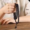 108-Bead Ebony Buddha Bracelet: Purple Light for Men & Women