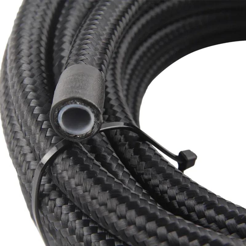 Car Fuel Hose Oil Gas Cooler Hose 10FT PTFE E85 Fuel Line AN4 AN6 NA8 AN10 Line Pipe Tube