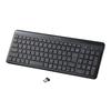 ELECOM TK-QT30DMBK Wireless Keyboard, Quiet, with Numeric Keypad, Thin and Compact Size, Compatible with Windows ChromeOS, macOS, Black