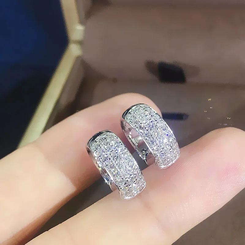

2025 Micro-inlaid Diamond Exquisite Earrings High-end All-match Personality Earrings Ring Female Net Celebrity