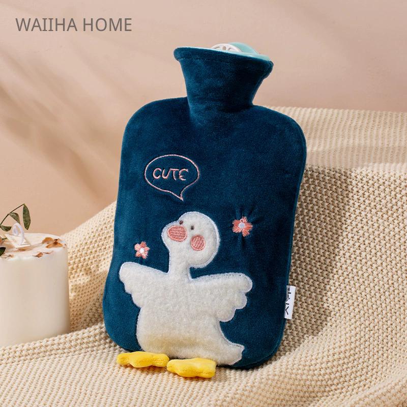 

500Ml Cartoon Duck Plush Water Bottle Water Filling Bag Velvet Portable Student Hand Warmer Cute Warm Water Bag