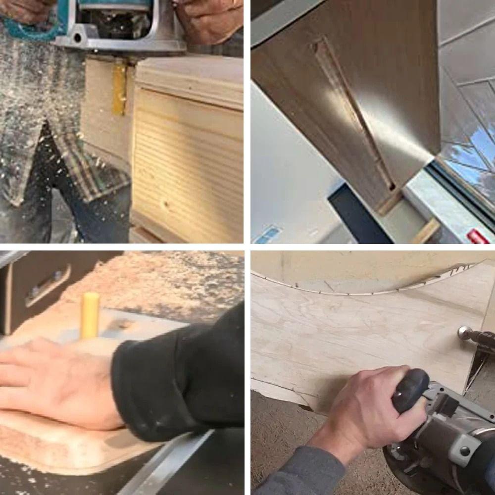 6.35mm Straight End Mill Bearing 1/2" Straight Router Bit Shank Flush Trim Router  Wood Milling