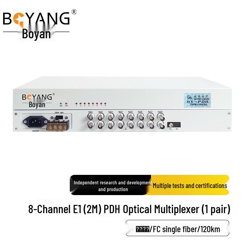 BOYANG 8E1 PDH Fiber Optic Transceiver