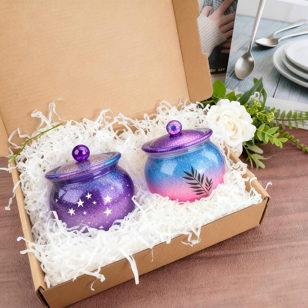1 Set of Round Resin Can Molds with LIDS, DIY Jewelry Storage Boxes, Concrete Candle Containers, Gift and Home Decoration