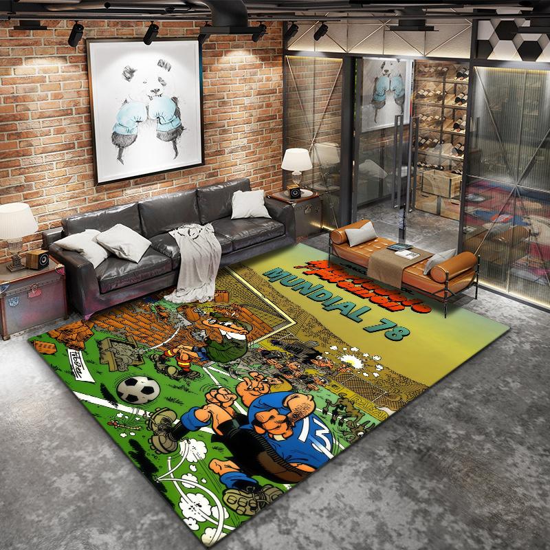 Mort Phil Mortadelo Y Filemon Carpet Rug for Living Room Bedroom Home Sofa Decoration,Kids play Nonslip Floor Mat