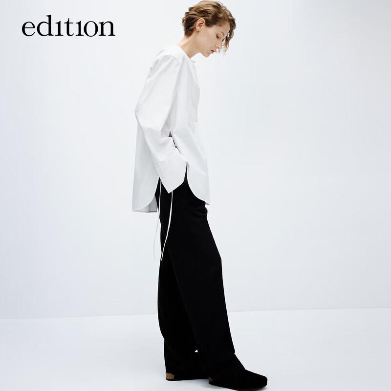 

Edition Women s Fine Wool Asymmetric Waist Straight-Leg Trousers S 160