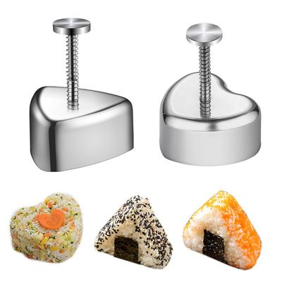 Edelstahl Dreieck Herzförmig Reisbällchenform Bento Werkzeug Sushi Formen Sushi Maker Press Maker Bento Gadget Küchenwerkzeug