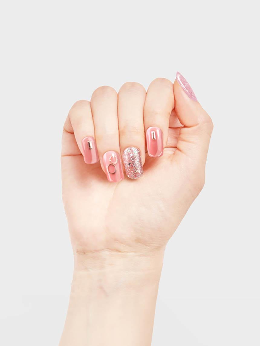 

Rose Gold Nail Art Charm Set (6 Types with Storage Case) 1ea