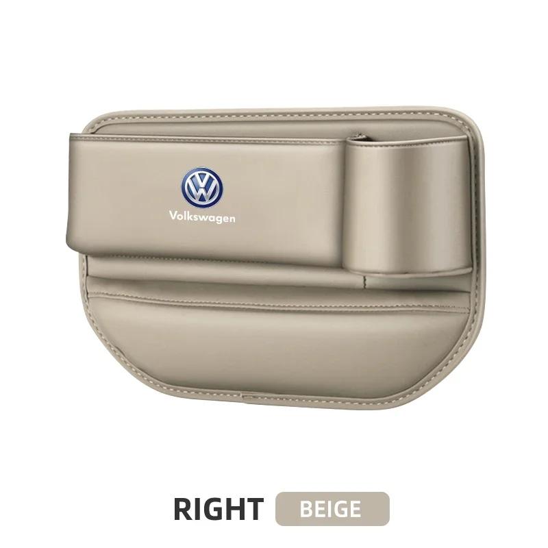 Multifunction Leather Car Seat Organizer Box Gap Filler With Cup Holder For Volkswagen VW GTI Rline R Polo Passat Magotan Tiguan