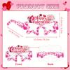 8pcs Valentine's Day Party Glasses - Charming Pink & Red Themed Photo Props with Heart, Flower, & Kiss Designs,for Celebrations