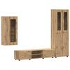 FLORIN 3 Piece TV Cabinet Set with Doors Artisan Oak Wood Based Material