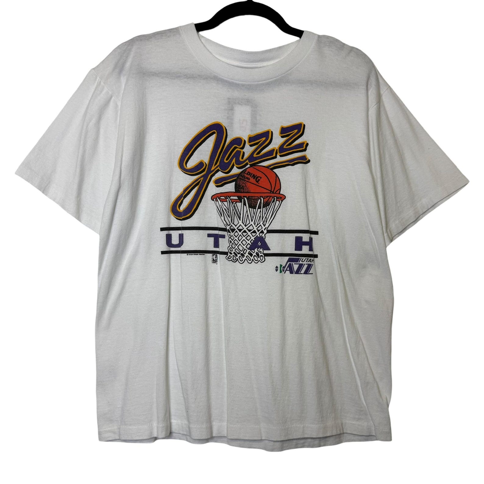 90s Utah Jazz NBA T shirt Sz L (B2235) M