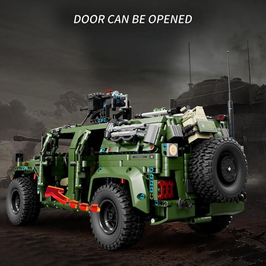 T4015 Warrior Military Car Building Blocks 4739 Pieces 1:8 Technic OffRoad Vehicle for Outdoor Adventure and Tactical Training