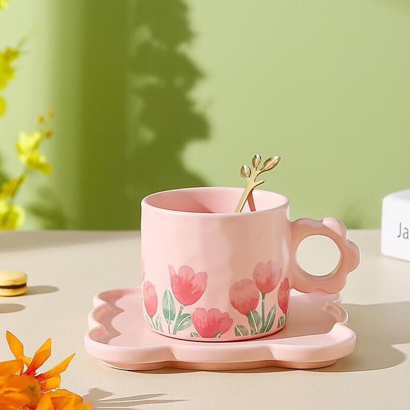 Cherry Blossom Pink Ceramic Mug Set