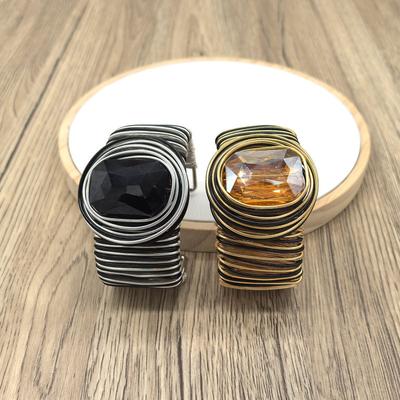 Handmade Aluminum Wire Woven Women's Bracelet, Fashionable and Personalized Punk Bracelet, Vintage Bohemian Style Bracelet