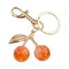 Sparkling Cherry Bag Accessory Fashion Keychain Alloy Resin Texture Cherry Keyrings Perfect for Party and Casual Outfits