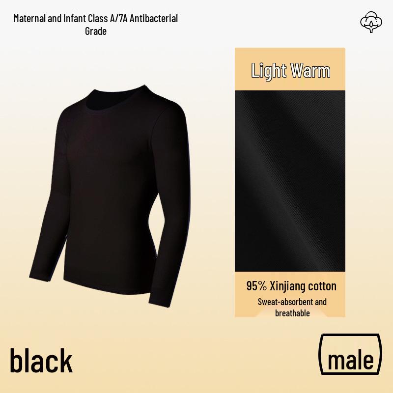 Class A Pure Cotton Thermal Underwear Set for Couples: Thin, Elastic, Warm Winter Wear for Men & Women