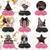 Retro Rose Gold Birthday Party Honeycomb Ornaments & Photo Props