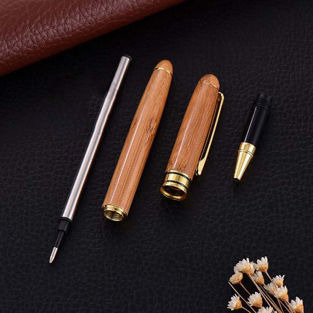 1PC Classic Retro Wooden Ballpoint Pen/Pen, 0.5mm Writing Smooth, Suitable for Calligraphy Practice, Office