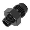 Straight Fuel Line Fitting 6AN to 1/8NPT 6061‑T6 Aluminum Adapter Connector Black Car Accessories