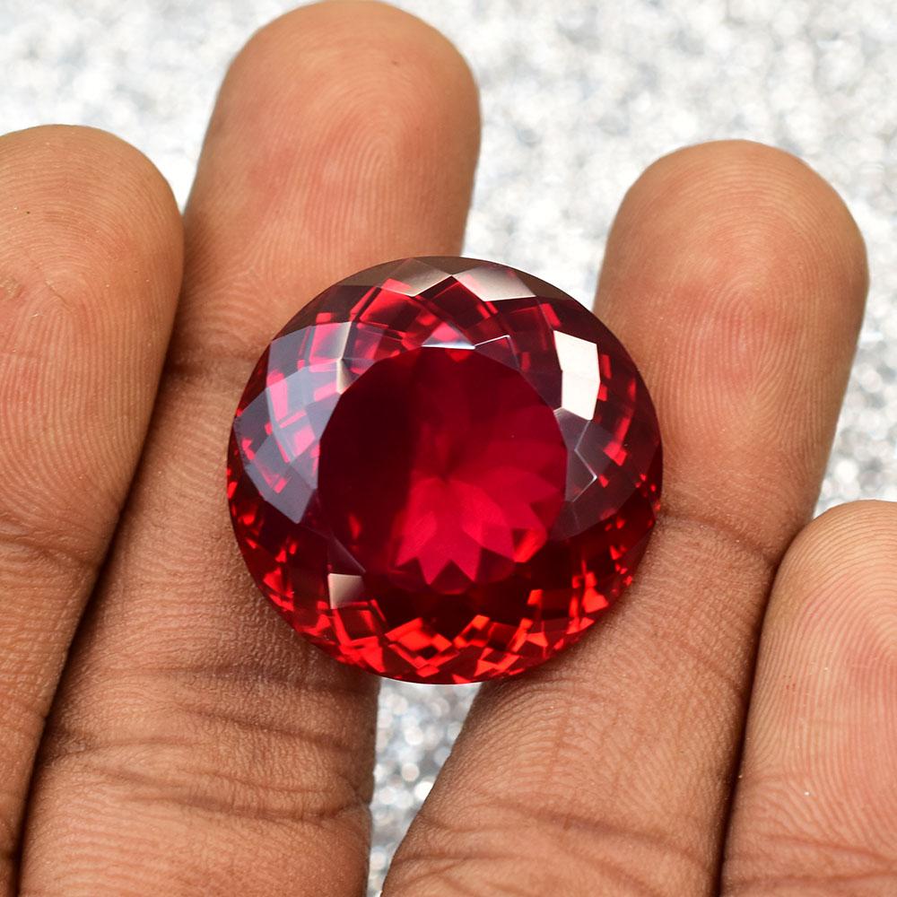 Natural Red Ruby Loose Gemstone 62 Ct Round Shape for Collectors for Jewelry Making and Crafts