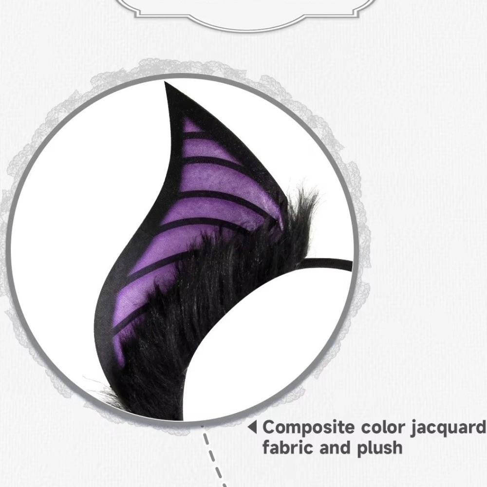 Furry Bat Ears Headband DIY Halloween Hairband Fashion Halloween Costume Cosplay Props Party