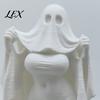 Moisture-proof Spooky Ornament 3D Printed Halloween Ghost Bride Statue Ornament, Female Figure Sculpture with Anti-fall Decor Stable Base, Decorative