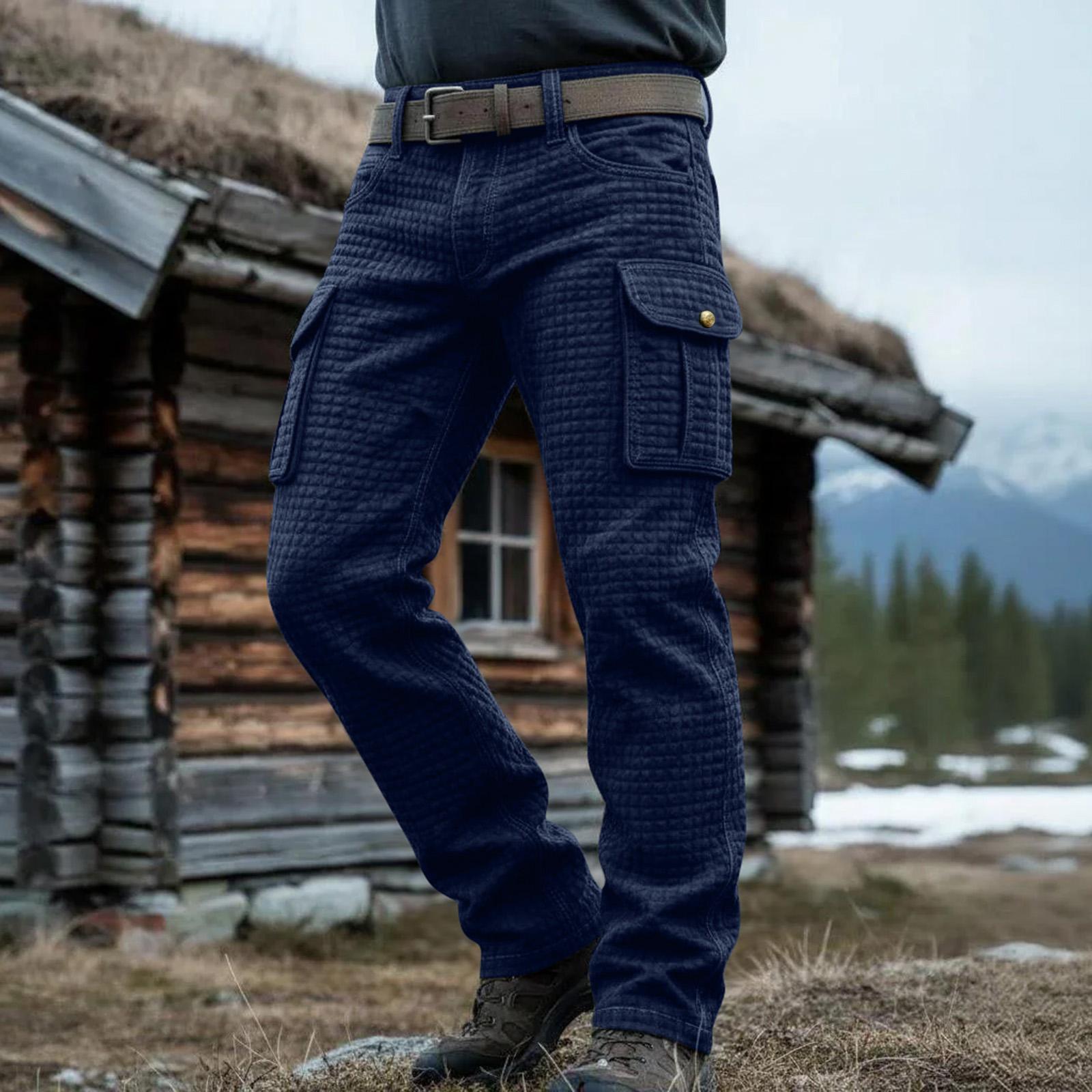 

Men s Multi-Pocket Work Pants Men s Casual Fashion Work Pants S Темно-синій