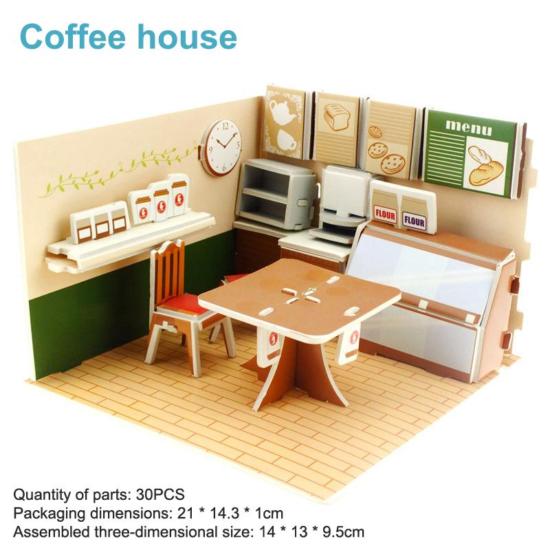 Children's Paper Puzzle 3D Model Craft House DIY Early Education And Educational Toy Assembly