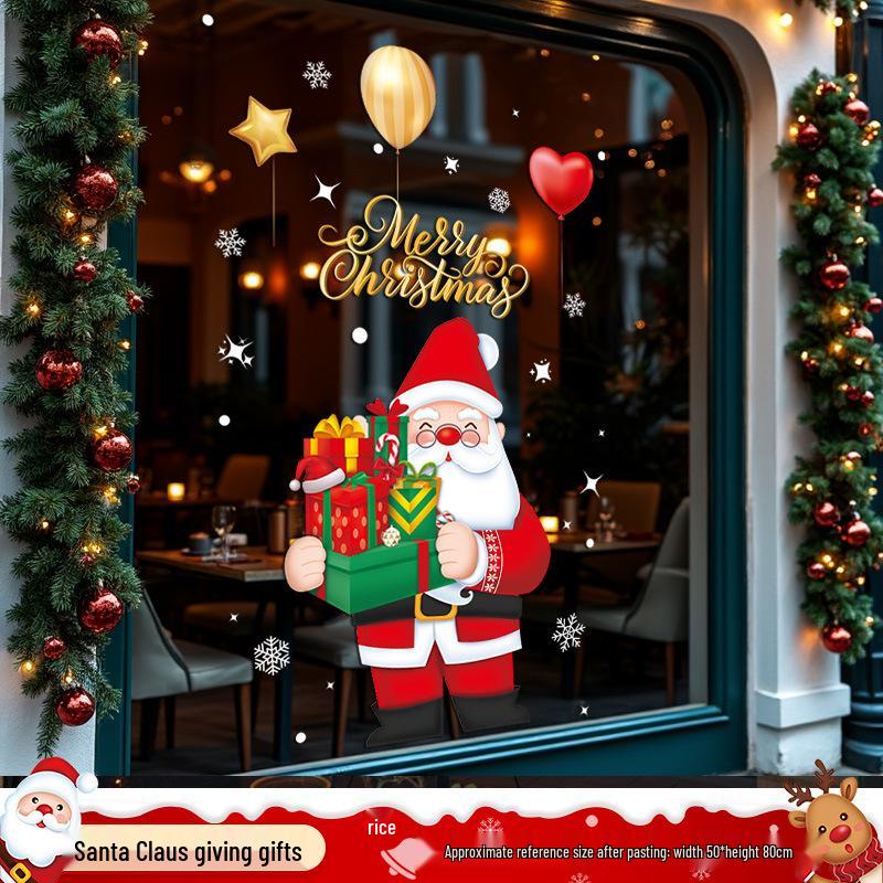 Santa Claus Window Cling Christmas Decoration Decal