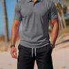 Summer 2026 Men's Casual Short Sleeve Polo Shirt & Shorts Set - Breathable Sportswear